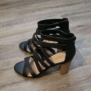Strappy sandal heels